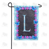 Blue And Purple Hydrangea Monogram Garden Flag