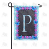 Blue And Purple Hydrangea Monogram Garden Flag