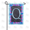 Blue And Purple Hydrangea Monogram Garden Flag