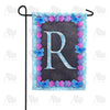 Blue And Purple Hydrangea Monogram Garden Flag