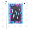 Blue And Purple Hydrangea Monogram Garden Flag