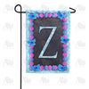 Blue And Purple Hydrangea Monogram Garden Flag