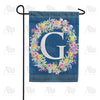 Floral Wreath Monogram Garden Flag