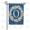 Floral Wreath Monogram Garden Flag