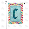 Multi Color Chevron Monogram Garden Flag