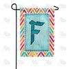 Multi Color Chevron Monogram Garden Flag