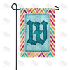 Multi Color Chevron Monogram Garden Flag