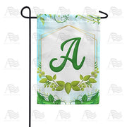 Rose Greenery Monogram Garden Flag