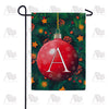 Christmas Ball Monogram Garden Flag