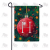 Christmas Ball Monogram Garden Flag