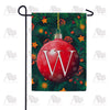 Christmas Ball Monogram Garden Flag