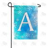 Snowflakes Monogram Garden Flag