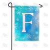 Snowflakes Monogram Garden Flag