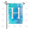 Snowflakes Monogram Garden Flag