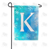 Snowflakes Monogram Garden Flag