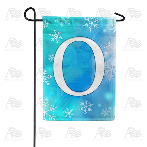 Snowflakes Monogram Garden Flag