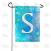 Snowflakes Monogram Garden Flag