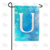 Snowflakes Monogram Garden Flag