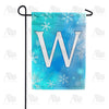 Snowflakes Monogram Garden Flag