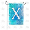 Snowflakes Monogram Garden Flag