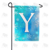 Snowflakes Monogram Garden Flag