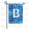 Icy Snowflakes Monogram Garden Flag