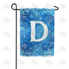 Icy Snowflakes Monogram Garden Flag