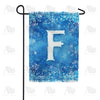 Icy Snowflakes Monogram Garden Flag