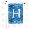 Icy Snowflakes Monogram Garden Flag