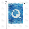 Icy Snowflakes Monogram Garden Flag