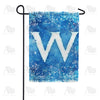 Icy Snowflakes Monogram Garden Flag