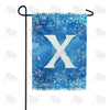 Icy Snowflakes Monogram Garden Flag