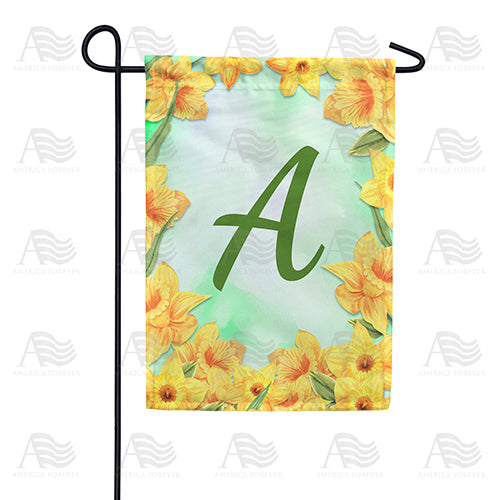 Daffodils Monogram Garden Flag