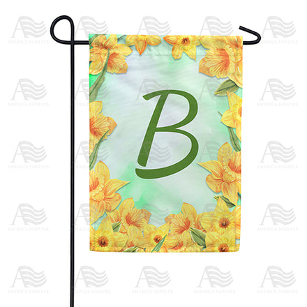 Daffodils Monogram Garden Flag