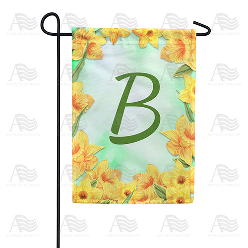 Daffodils Monogram Garden Flag