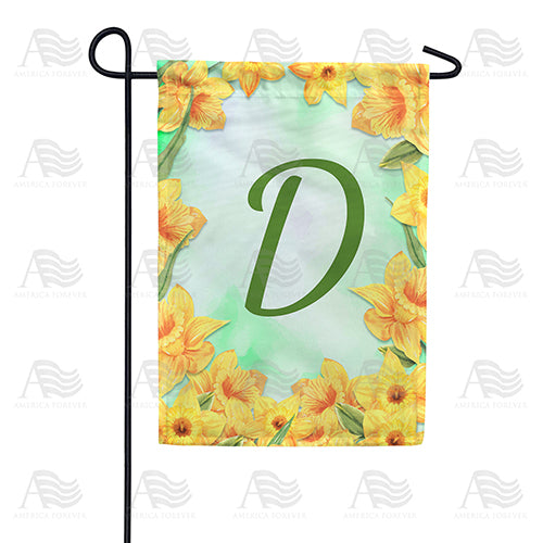 Daffodils Monogram Garden Flag