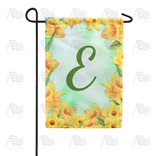 Daffodils Monogram Garden Flag