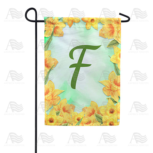 Daffodils Monogram Garden Flag