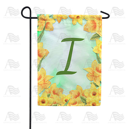 Daffodils Monogram Garden Flag