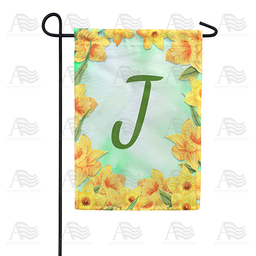 Daffodils Monogram Garden Flag