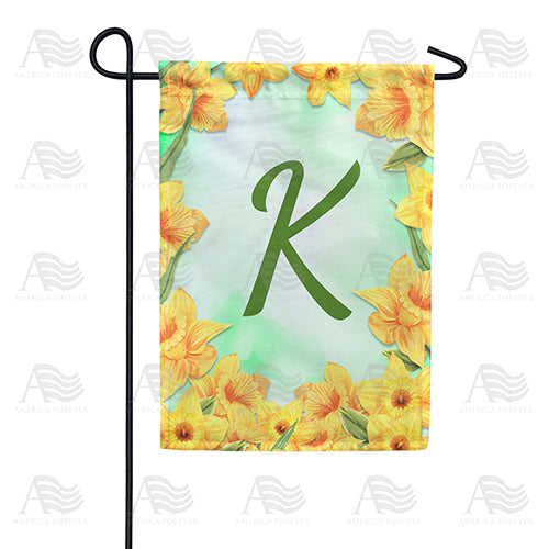 Daffodils Monogram Garden Flag