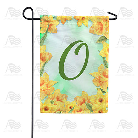 Daffodils Monogram Garden Flag