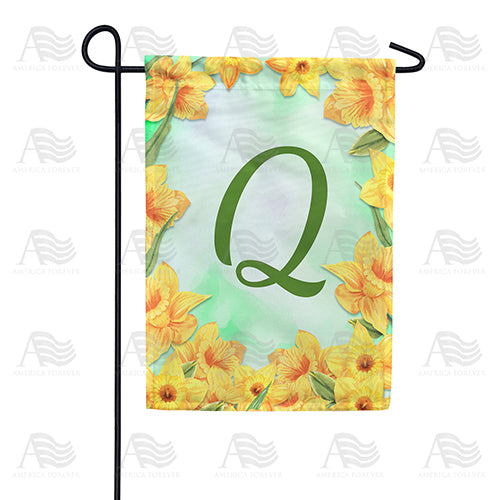 Daffodils Monogram Garden Flag