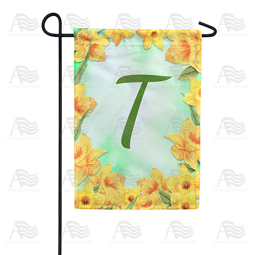 Daffodils Monogram Garden Flag