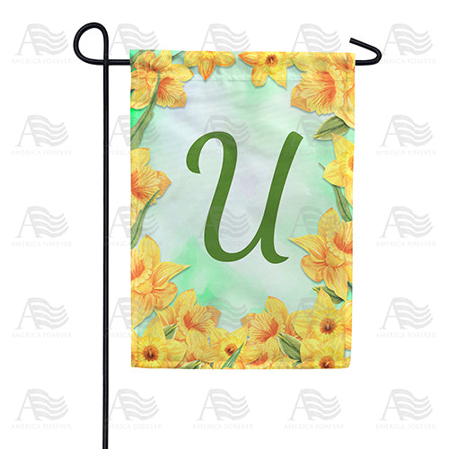 Daffodils Monogram Garden Flag