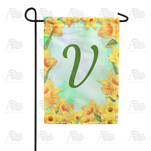 Daffodils Monogram Garden Flag