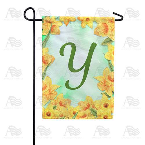 Daffodils Monogram Garden Flag