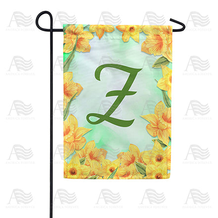 Daffodils Monogram Garden Flag