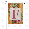 Bees And Roses Monogram Garden Flag