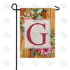 Bees And Roses Monogram Garden Flag